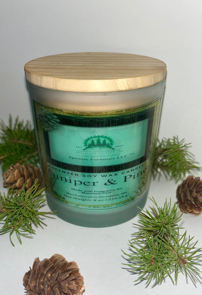 Juniper and Pine Scented 5.0oz Soy Jar Candle