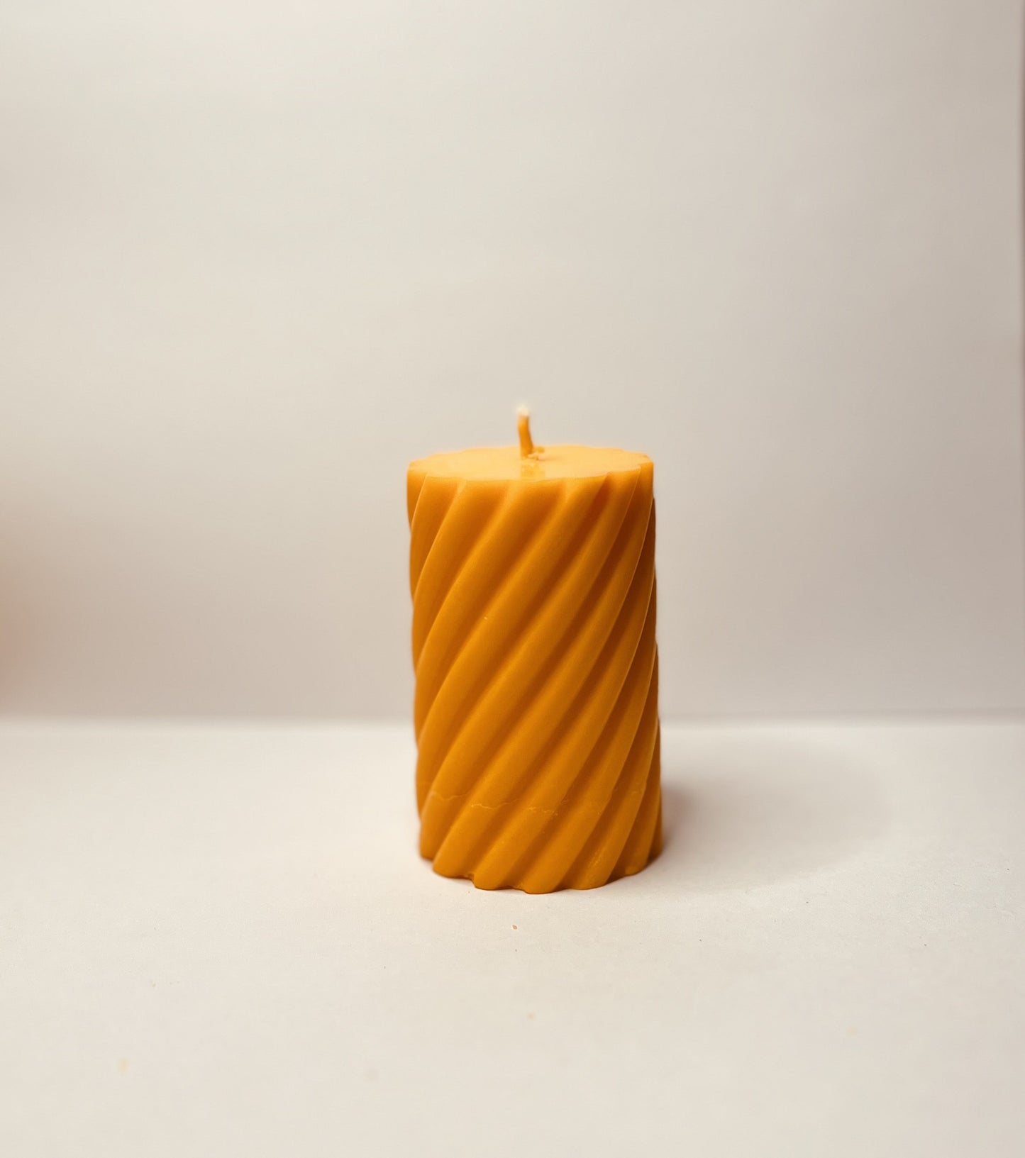 Sweet Pumpkin Patch- Hand Crafted Orange 4 oz Spiral Pillar Candle (Scented)- CD-0013-PSB