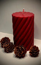 Woodland Berries - Handcrafted 4oz red soy spiral pillar candle (scented) CD-0009-BER