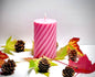 Toasted Cotton Candy- Hand Crafted Pink 4 oz Soy Spiral Pillar Candle (Scented)- CD-0015-CFM