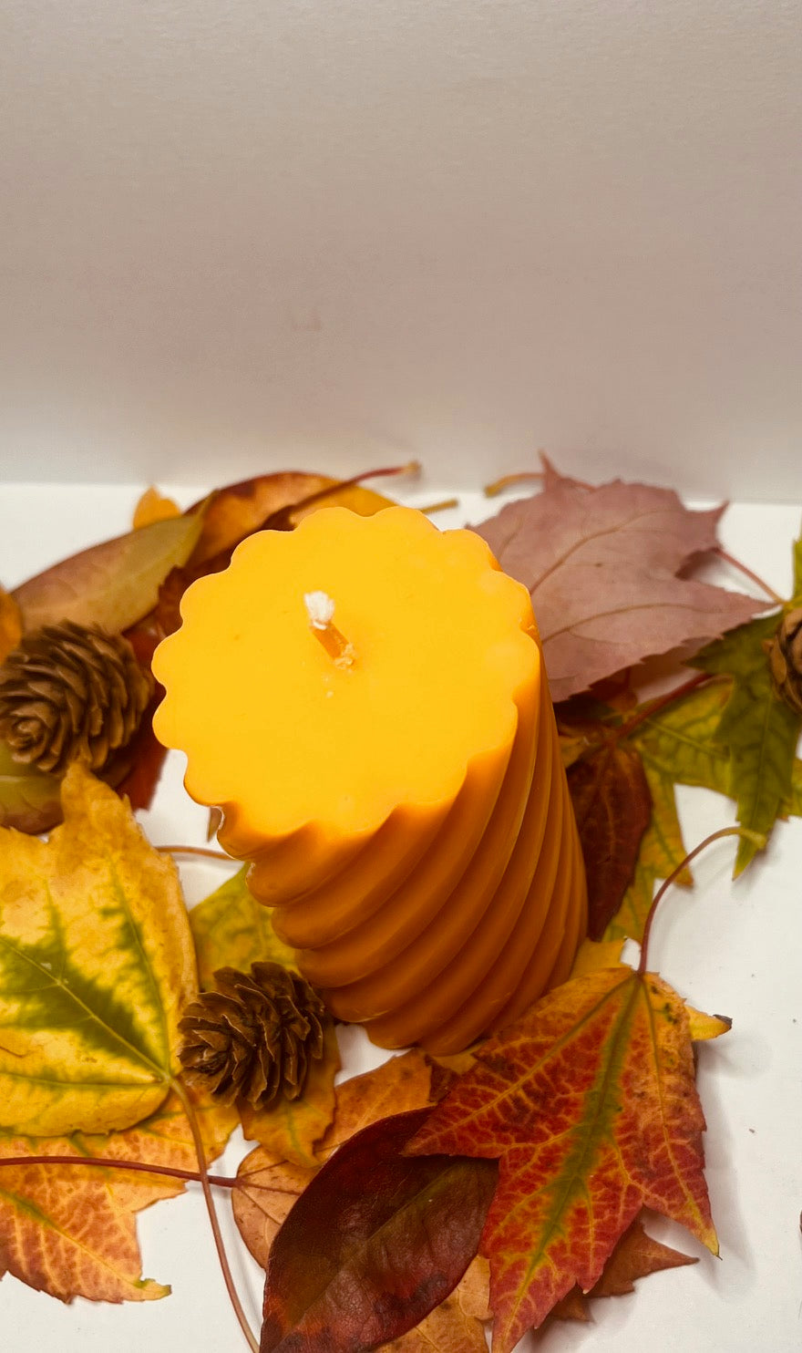 Hand Crafted 4 oz Soy Spiral Pillar Candle (unscented)